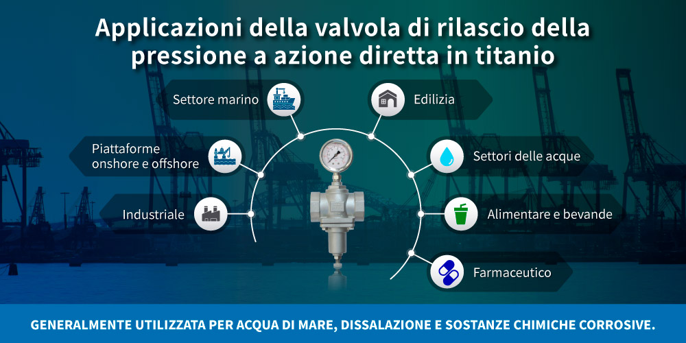 Applicationi della valvola di sfioro della pressione ad azione diretta in titanio Applicationi della valvola di sfioro della pressione ad azione diretta in titanio Z-Tide