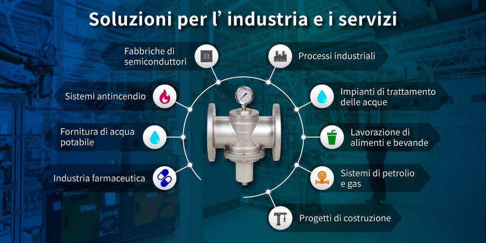 Applicazioni della valvola di mantenimento della pressione a azione diretta Applicazioni della valvola di mantenimento della pressione a azione diretta Z-Tide