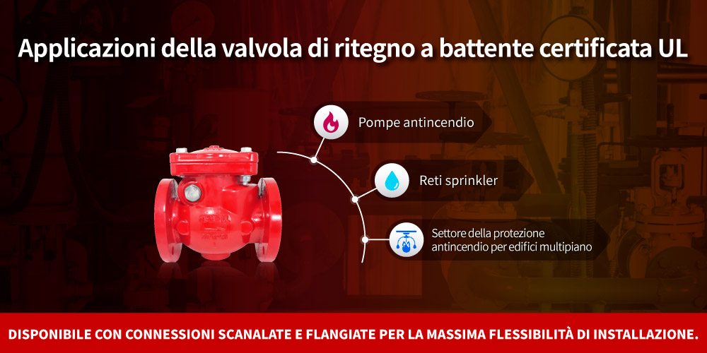 Applicazioni della valvola di ritegno a battente certificata UL Applicazioni della valvola di ritegno a battente certificata UL Hants